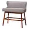 Baxton Studio Gradisca Modern Grey Fabric Button-tufted Upholstered Bar Bench Banquette 122-6753 - alternate 1